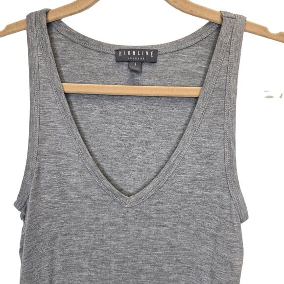 Highline Collective Women's Deep V Neck Grey Tank Top S - Picture 2 of 13